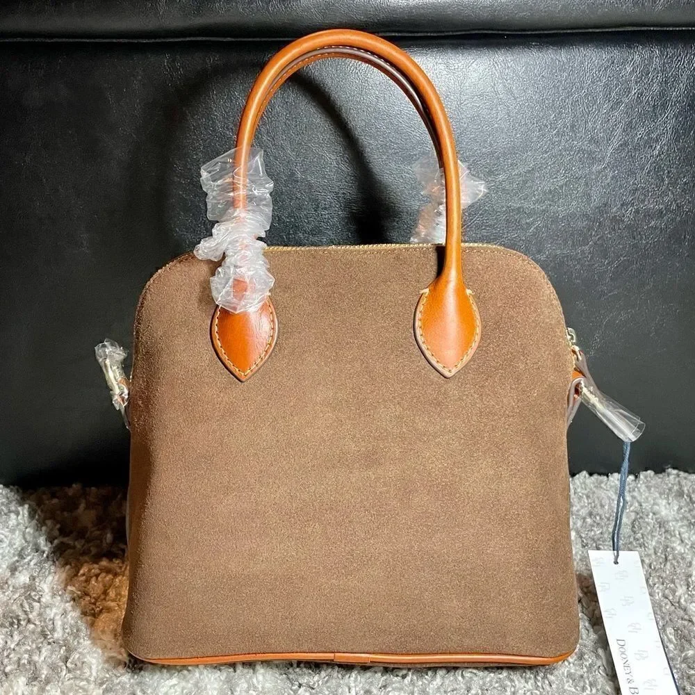 NWT Dooney & Bourke Suede Domed Satchel